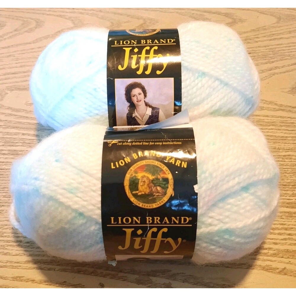 Lot Of 2- Lion Brand Jiffy Yarn- 357 Kitty Hawk Color